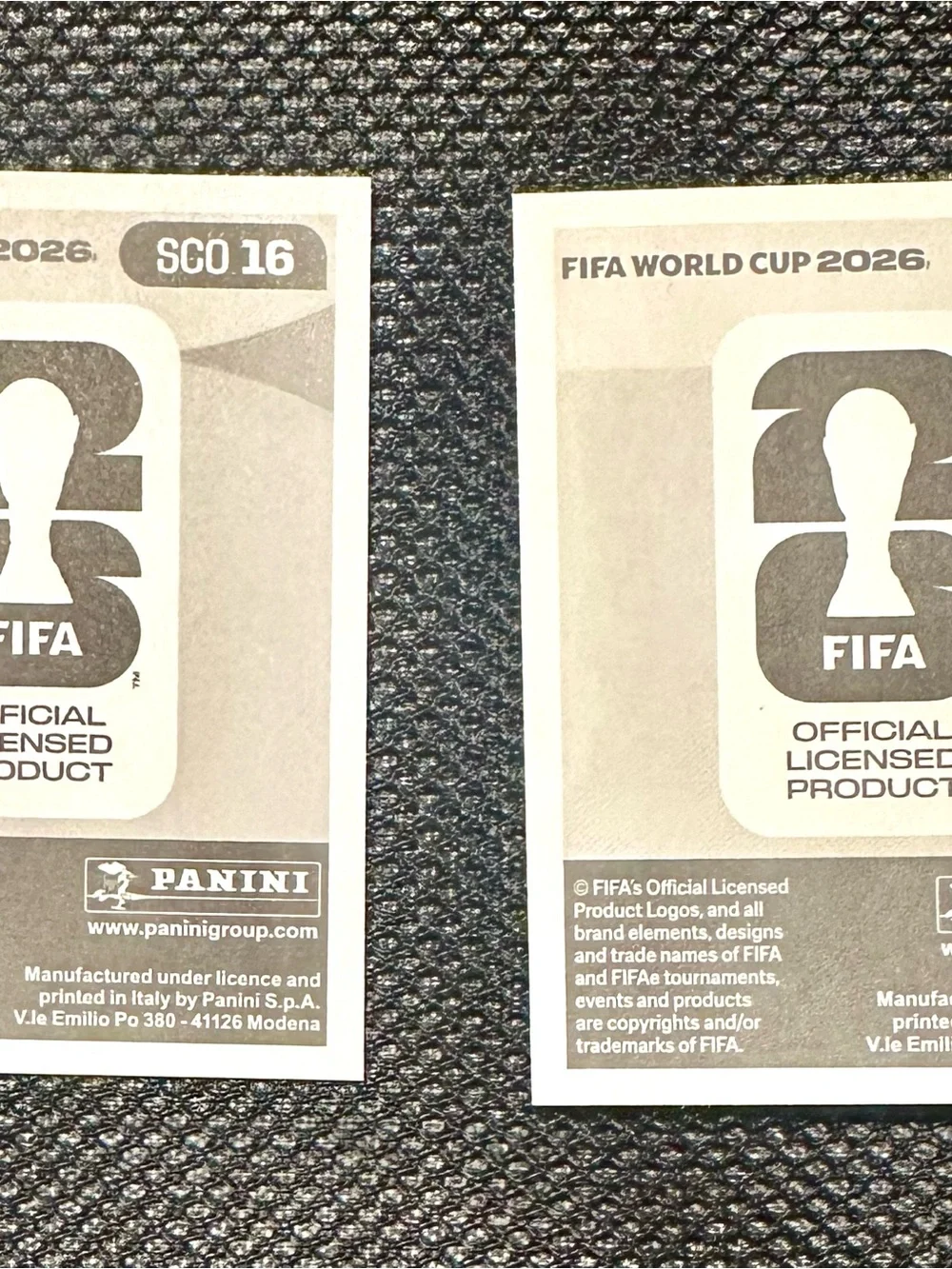 2026 FIFA World Cup Panini Stickers Scotland KENNY MCLEAN BEN GANNON-DOAK SCO